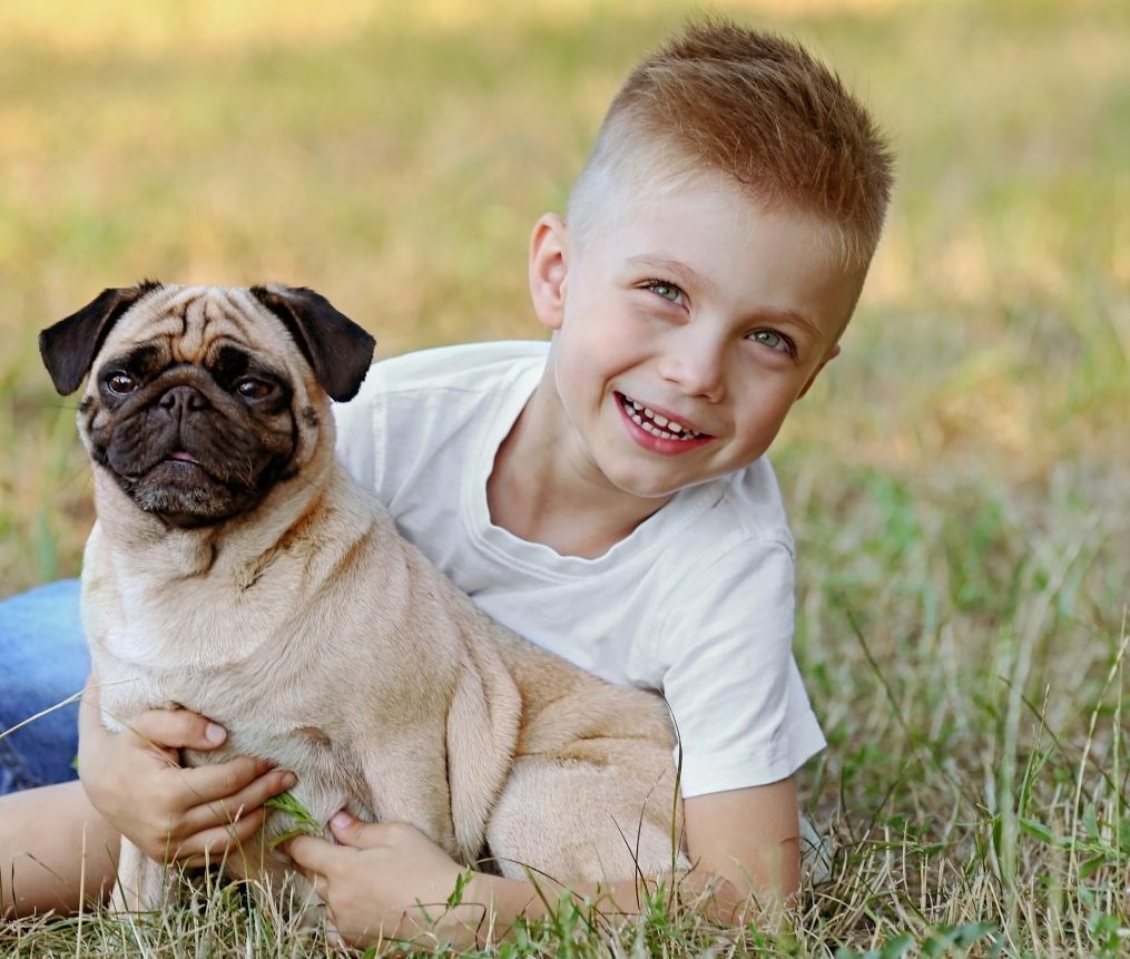 Boy with Pug