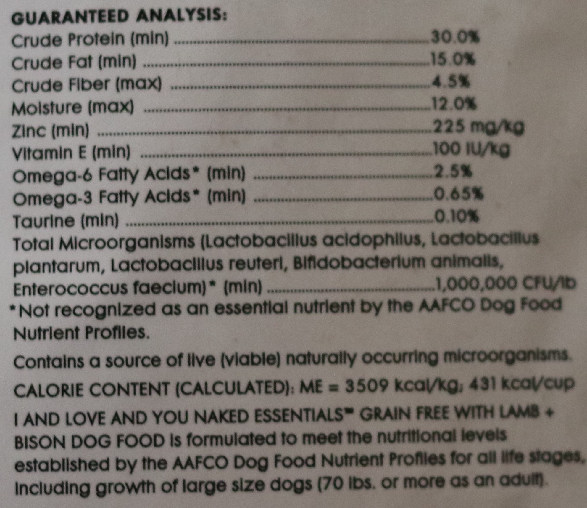 Dog Food Label Kooky Pugs