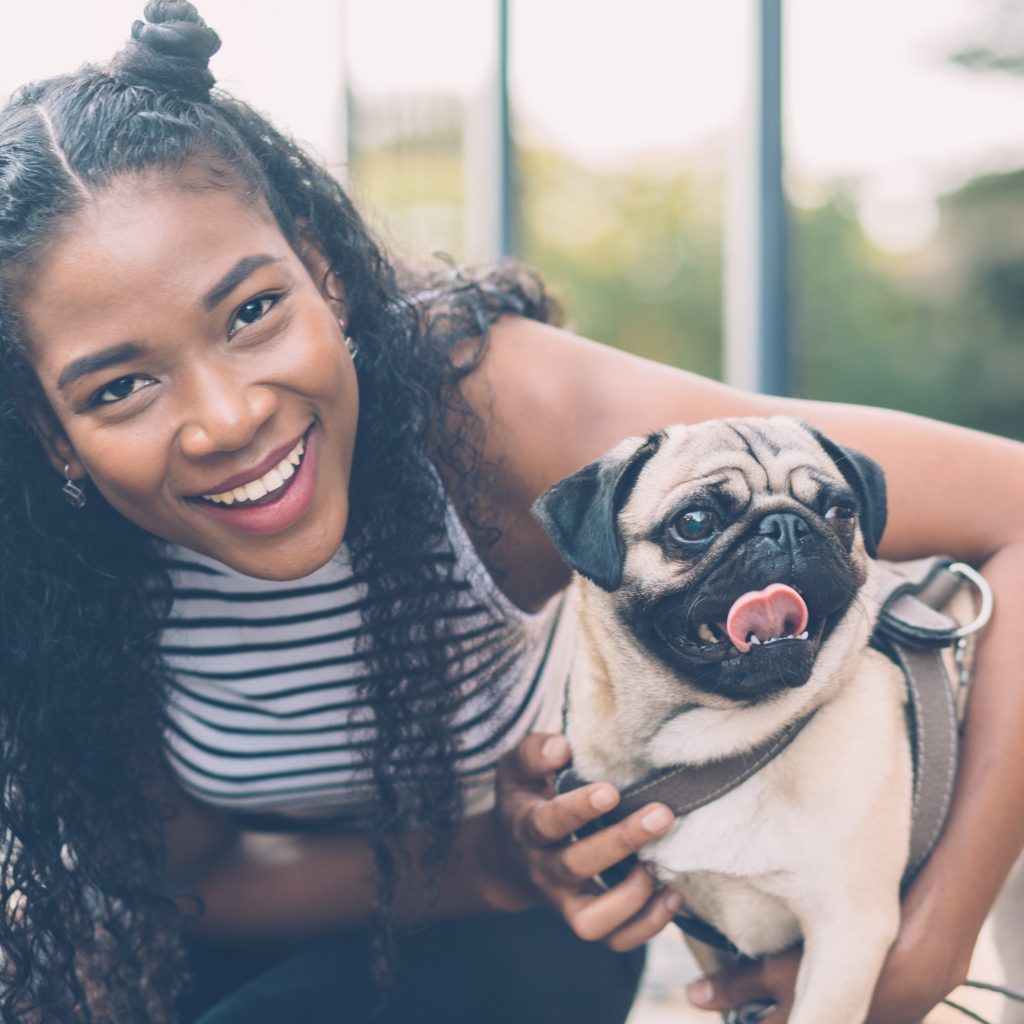 Pug with Girl